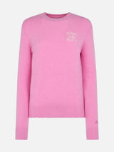 Woman pink sweater New Queen with 10 min e sono pronta embroidery