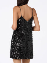 Woman black sequins dress Rabelle