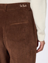 Woman brown corduroy pants Rebella