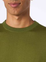 Man Regent pistacchio merino wool sweater