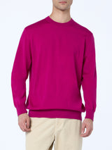 Man Regent peony merino wool sweater