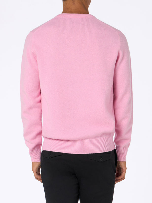 Man pink lambswool sweater Regent