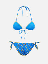 Klassischer Triangel-Bikini Sarius mit Ducky Napoli-Print für Damen | SSC NAPOLI SPECIAL EDITION