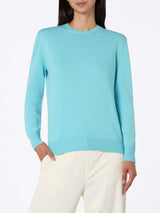 Womanblended cashmere water green sweater Sorbonne