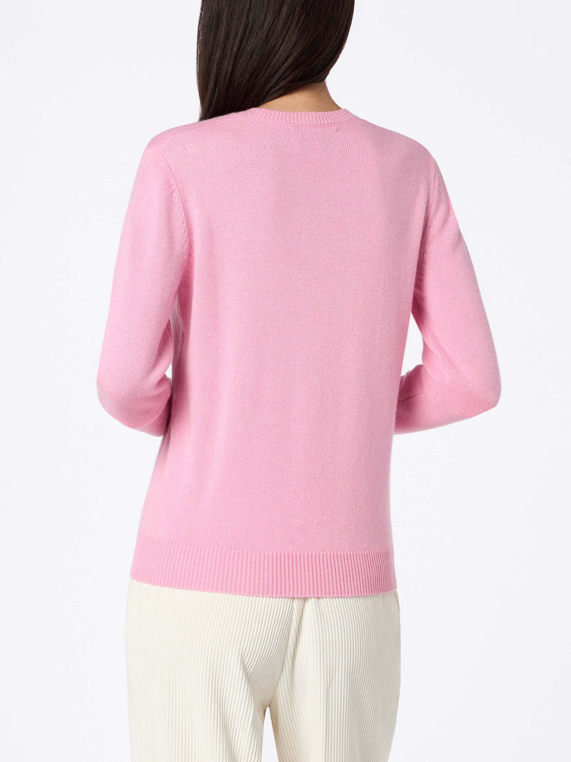 Maglione da donna Sorbonne rosa bubble