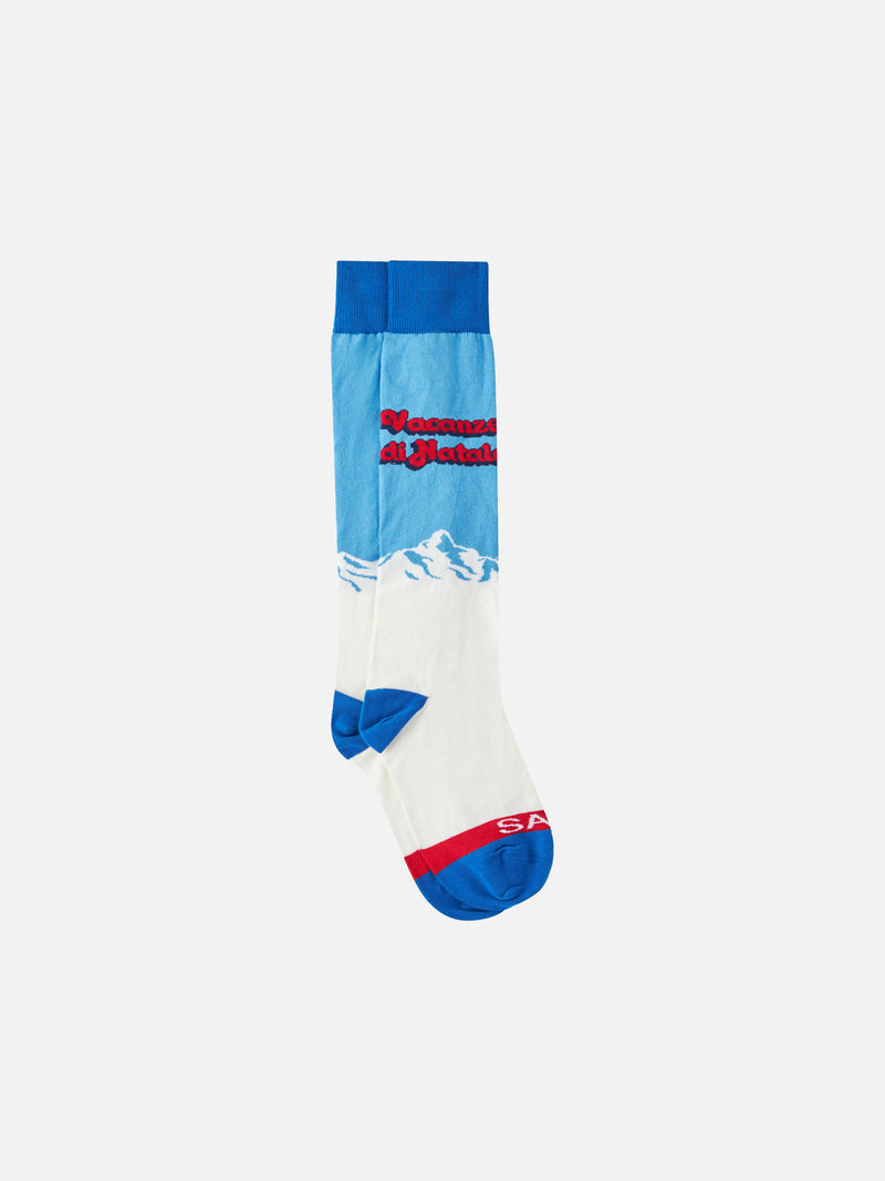 Man knee-high socks with Vacanze di Natale print | VACANZE DI NATALE SPECIAL EDITION