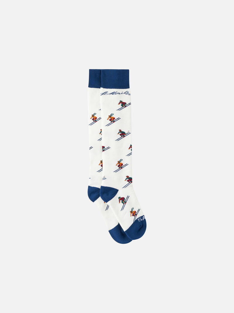 Man long socks with St. Moritz print