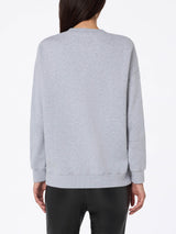 Woman grey fleeced cotton sweatshirt Stardust