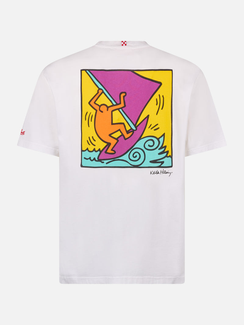 Man cotton t-shirt with Keith Haring design front and back print | KEITH HARING SPECIAL EDITION