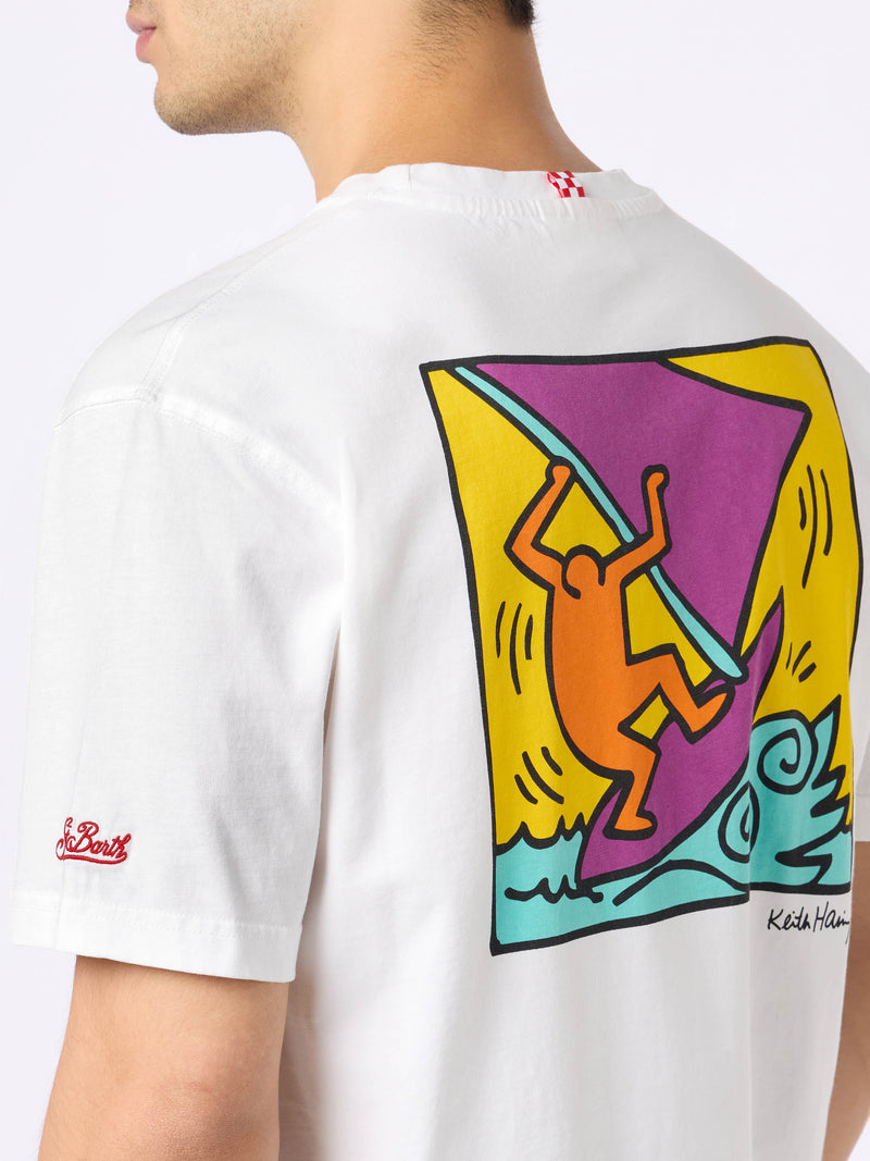 Man cotton t-shirt with Keith Haring design front and back print | KEITH HARING SPECIAL EDITION