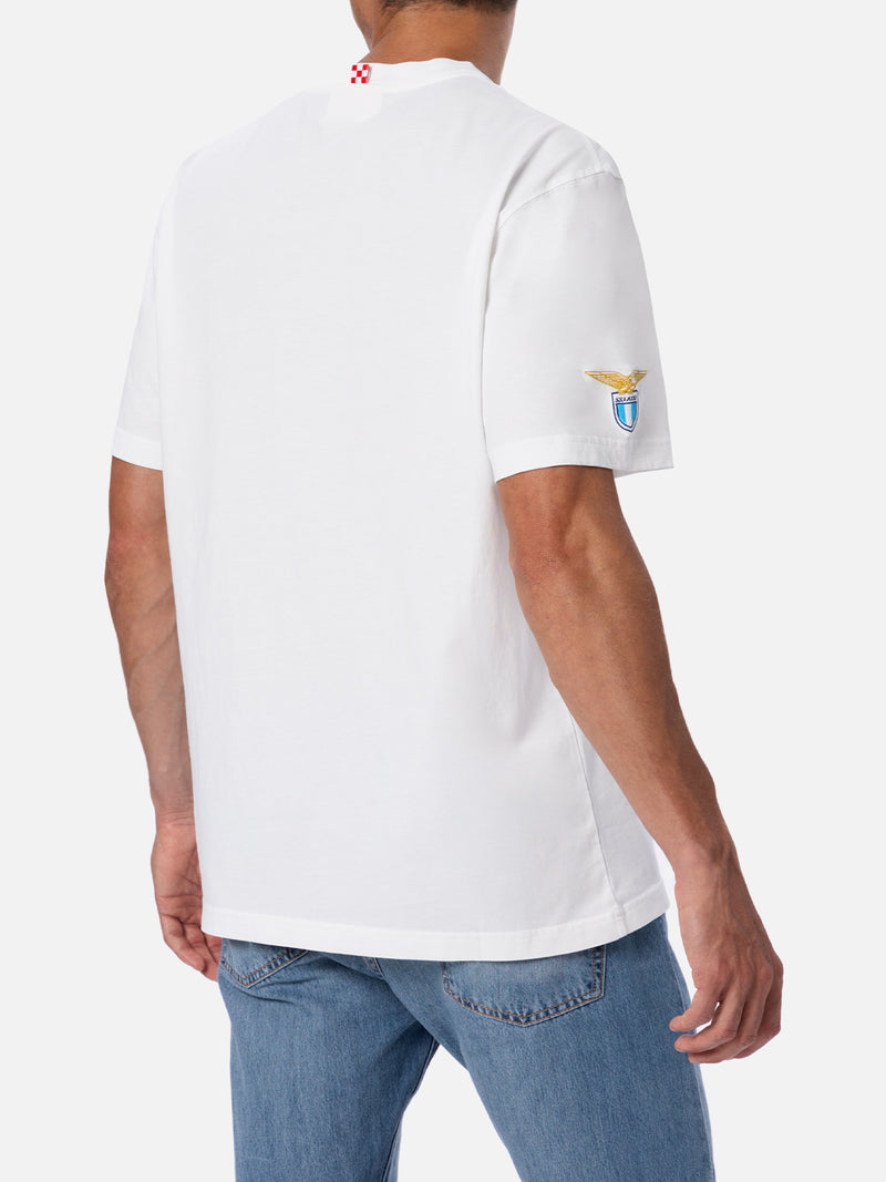 Man cotton t-shirt with Lazio embroidery | SS LAZIO SPECIAL EDITION