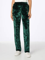 Woman green chenille pants Yvonne