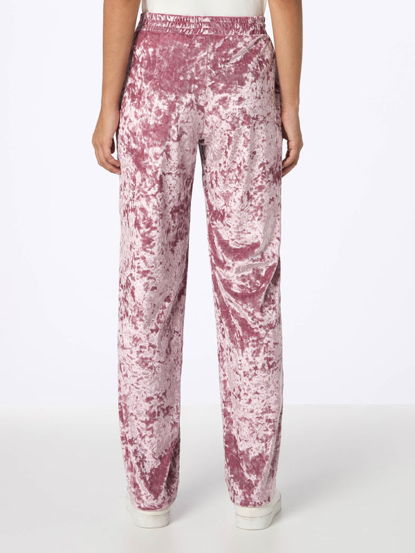 Pantaloni da donna in ciniglia rosa Yvonne