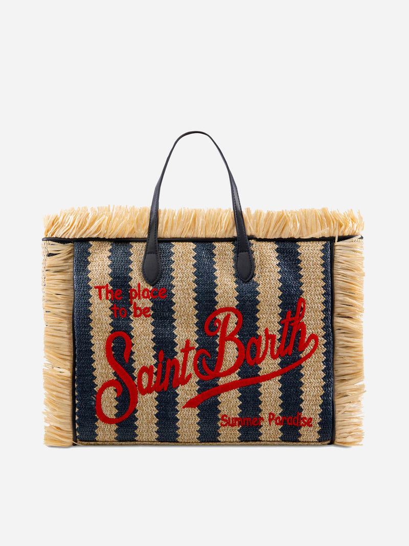 Vanity straw bag with embroidery – MC2 Saint Barth