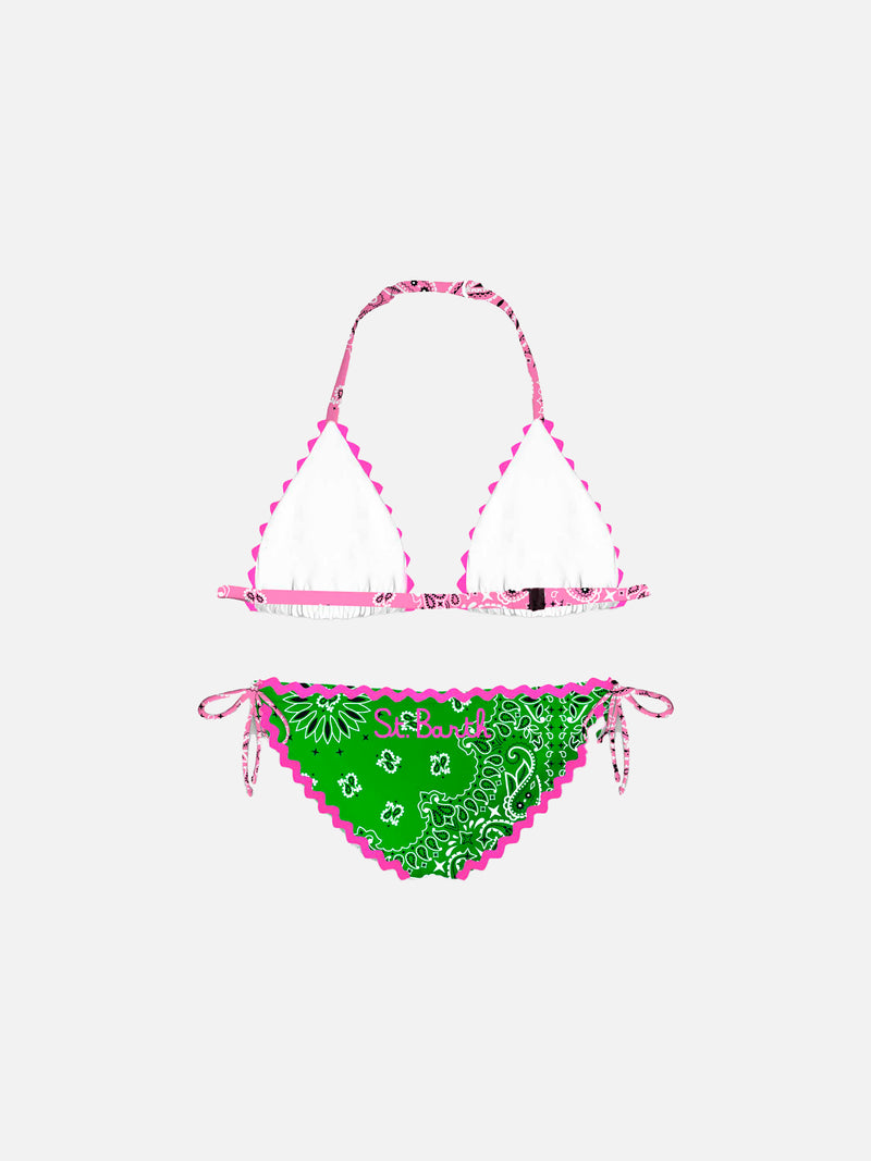 Girl bikini with bandanna print