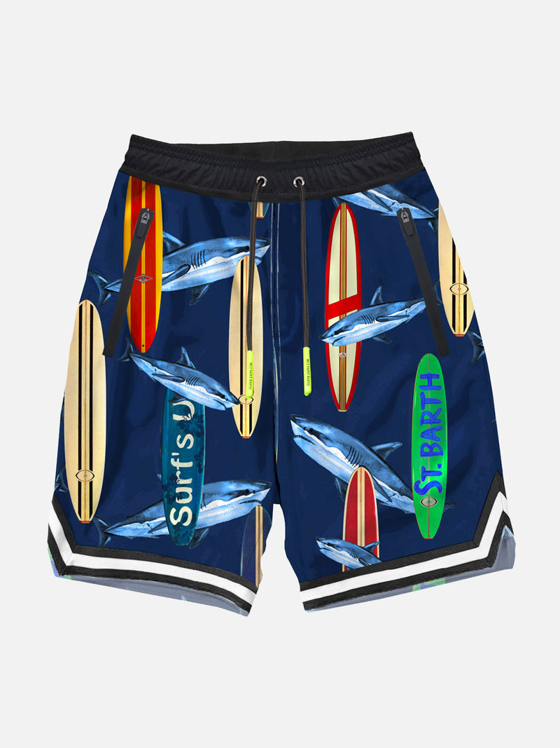 Badeshorts für Jungen mit Surfbrett-Print