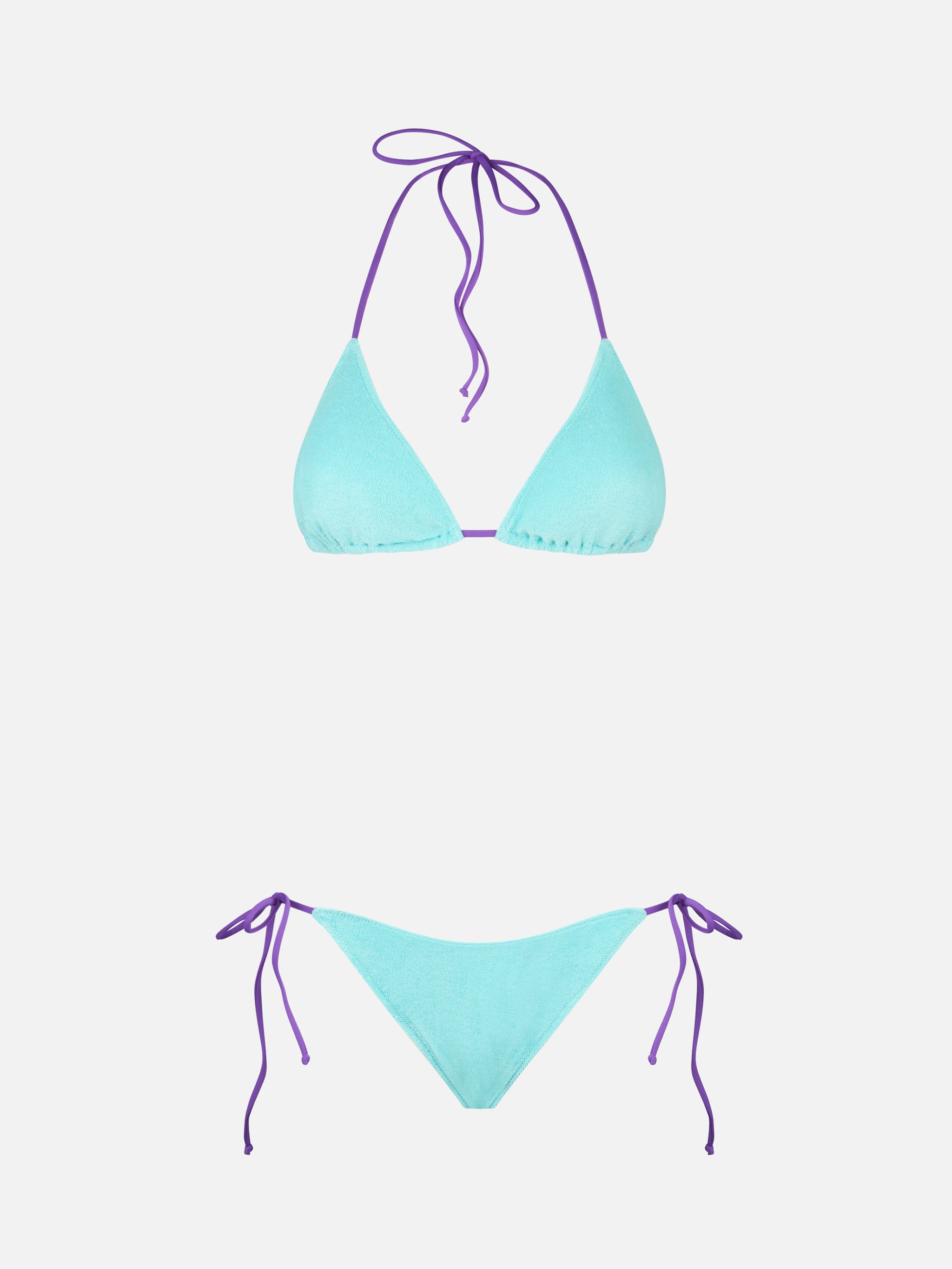 Woman water green terry triangle bikini | MELISSA SATTA SPECIAL EDITIO ...