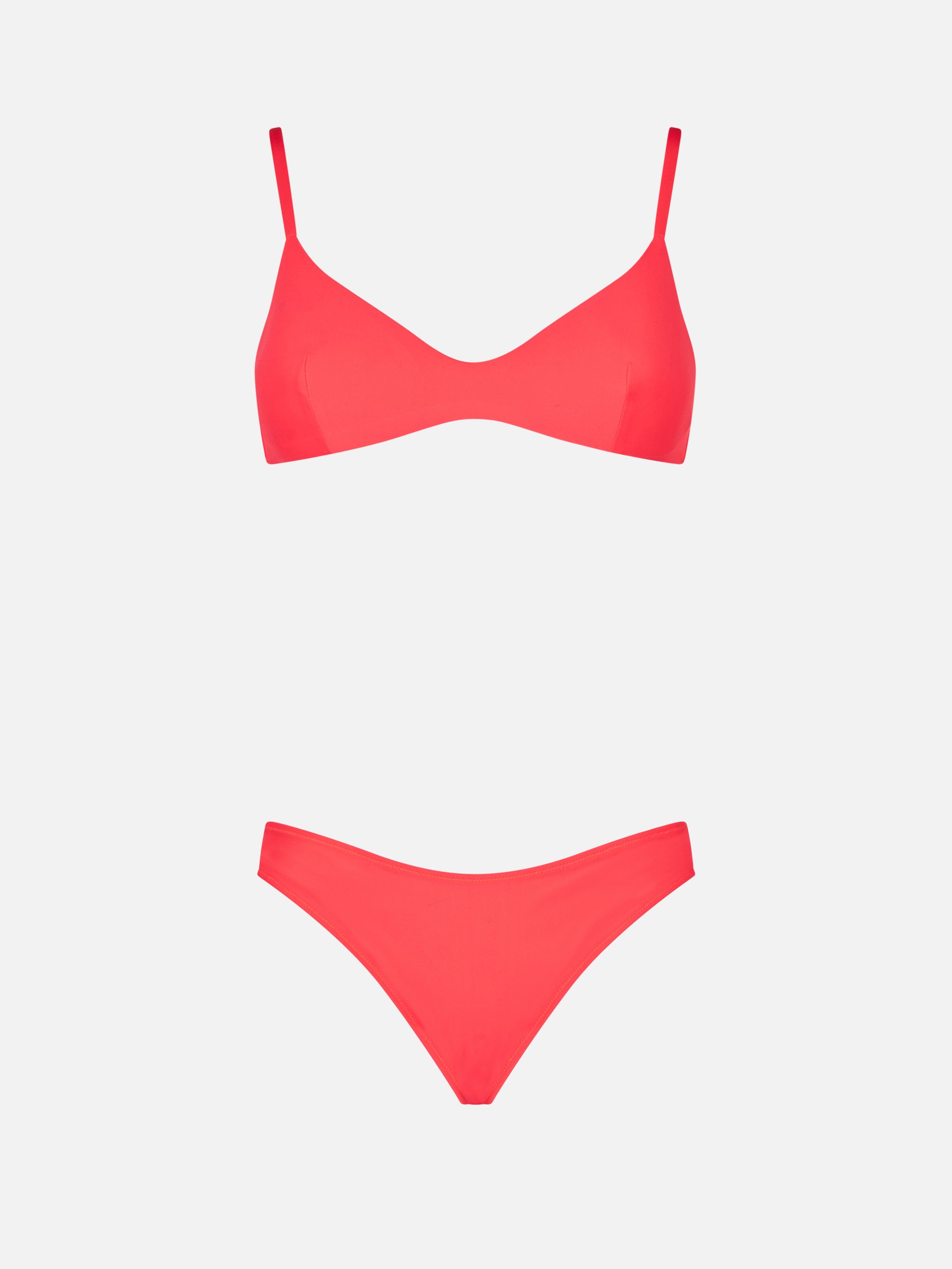 Woman fluo red bralette bikini – MC2 Saint Barth