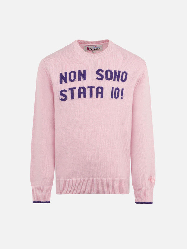 Girl crewneck sweater with Non Sono Stata Io print