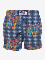 Man classic swim shorts with print