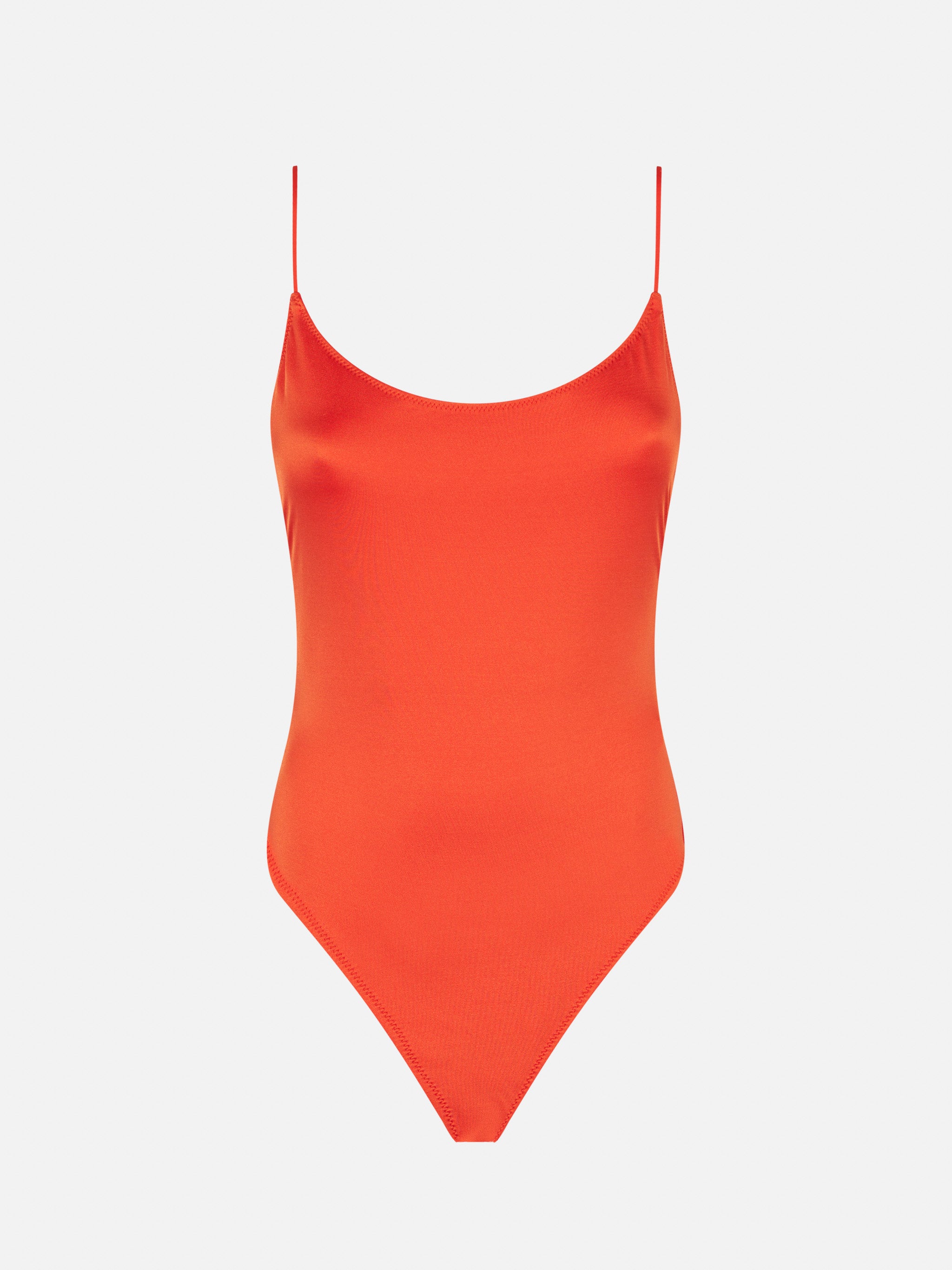 Shiny Orange One Piece Swimsuit Mc2 Saint Barth