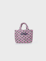 Pink flower quilted Soft Tote Mini bag