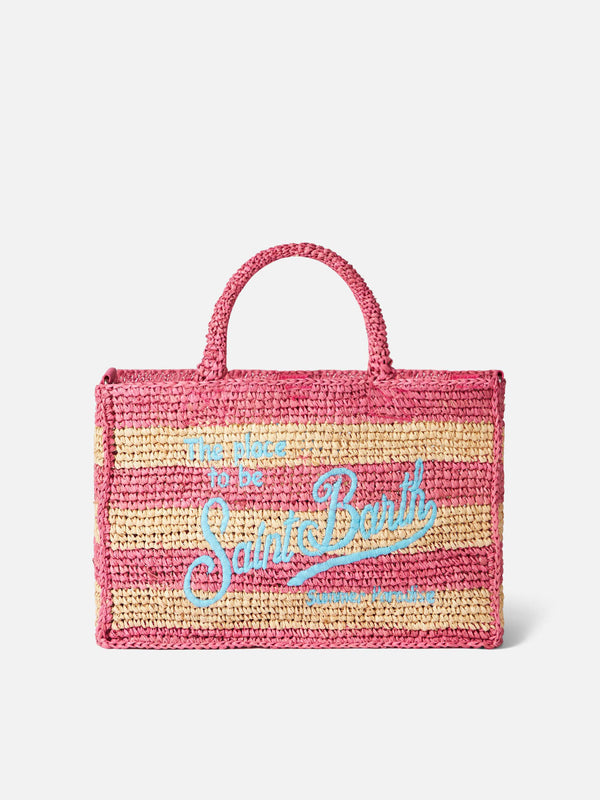 MC2 SAINT BARTH: Colette shopper bag in canvas - Red