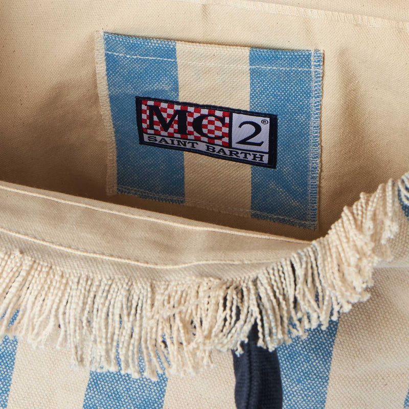 MC2 SAINT BARTH: tote bag in canvas with logo - White | Mc2 Saint Barth bag  COL00011160 online at