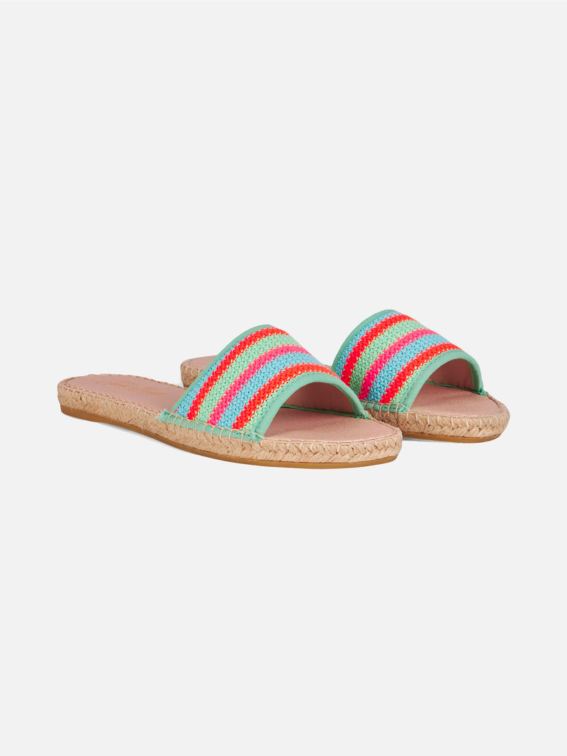 Damen-Espadrillas mit Häkelstreifen