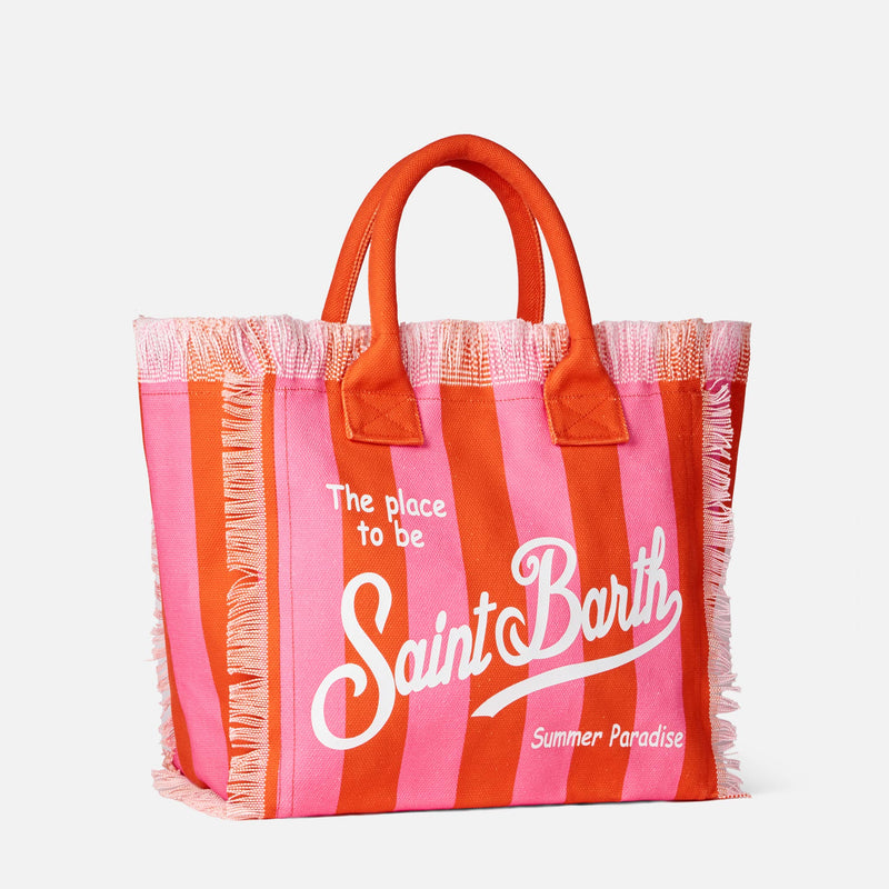 Vanity pink raffia bag with Saint Barth embroidery – MC2 Saint Barth