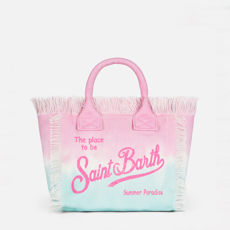 MC2 SAINT BARTH: Colette shopping bag in canvas - Pink