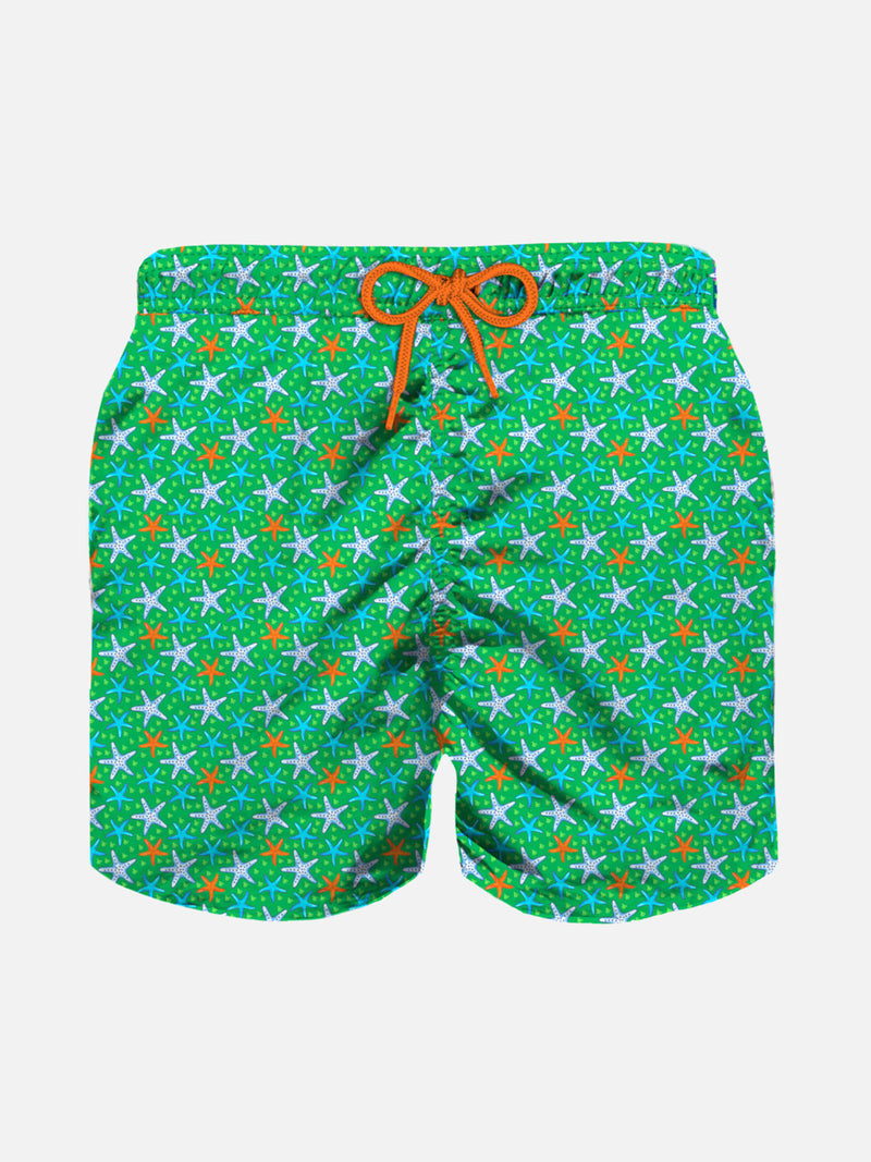 Boy light fabric swim shorts with lifesaver print