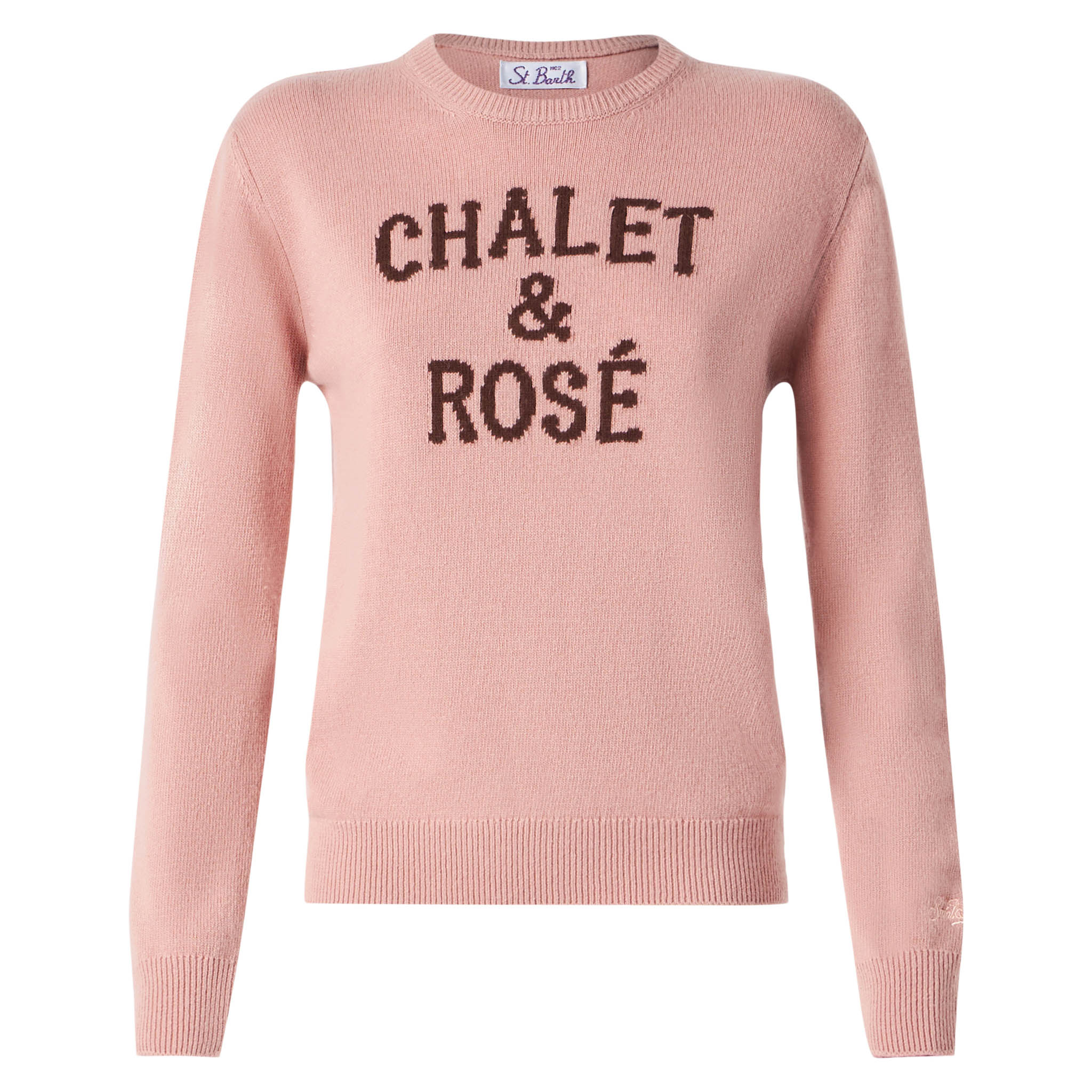 Woman sweater with Chalet & Rosé print – MC2 Saint Barth