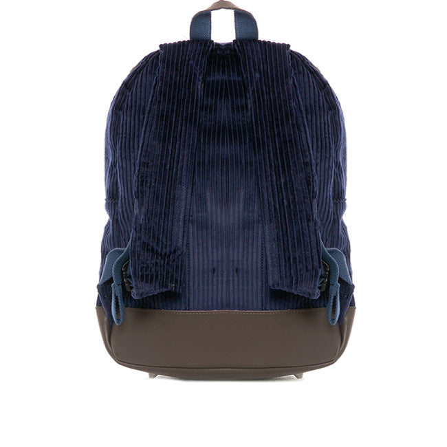 Blue corduroy backpack