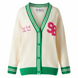 Woman white cardigan with embroidery